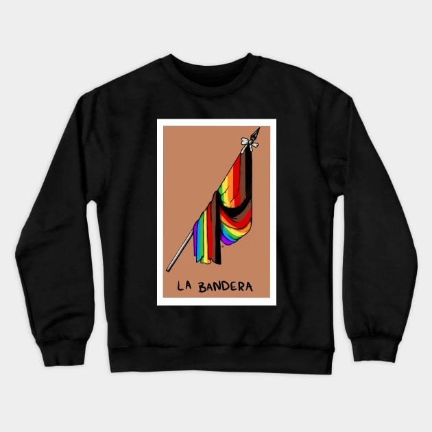 LGBTQ+ Loteria Bandera Crewneck Sweatshirt by Wild Create